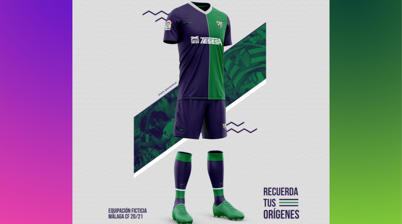 La enésima propuesta de una camiseta del Málaga verde y morada