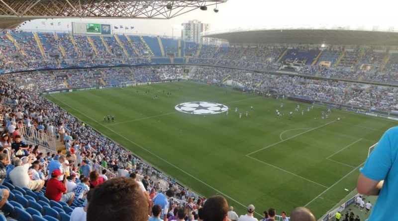 Ocho años desde que sonase por primera vez el himno de la Champions League en La Rosaleda