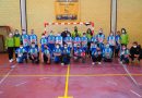 El equipo de Balonmano Down Trops Málaga-Fundación Victoria posa para la foto oficial