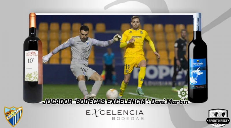 Excelencia para Dani Martín en la primera victoria del Málaga a domicilio en liga