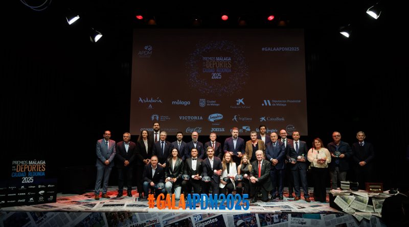 La APDM entrega los Premios Málaga de los Deportes Ciudad Redonda 2025