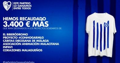 El Málaga recauda 3.400 euros más gracias a una camiseta solidaria que ayudará a otros seis proyectos
