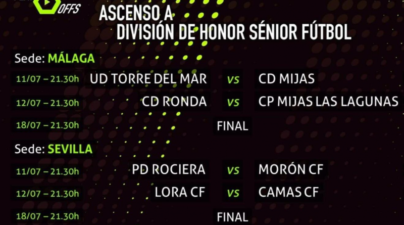 UD Torre del Mar-CD Mijas y CD Ronda-CP Mijas Las Lagunas, las semis para subir a División de Honor