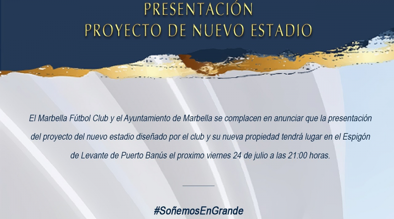 Este viernes se presentará el nuevo estadio del Marbella FC