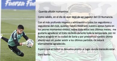 Dani Barrios se despide del Numancia y se acerca más al Málaga