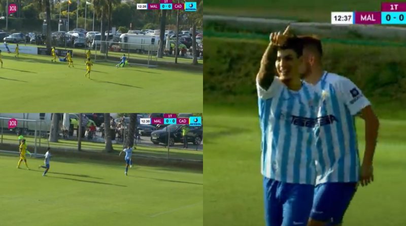 El primer gol con acento de canterano: ¡Hoyos adelantó al Málaga!