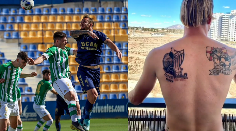 Charlie Ianson, el jugador profesional que tiene al Málaga tatuado en su piel