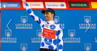 Luis Ángel Maté, líder de la montaña en la Vuelta a España