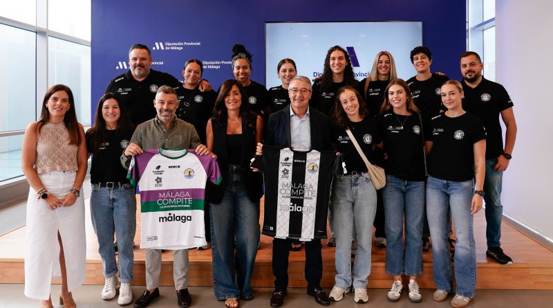 Francis Salado recibe a las panteras en la Diputación de Málaga