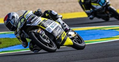 Caída y abandono de Jesús Ríos en el GP de Brasil